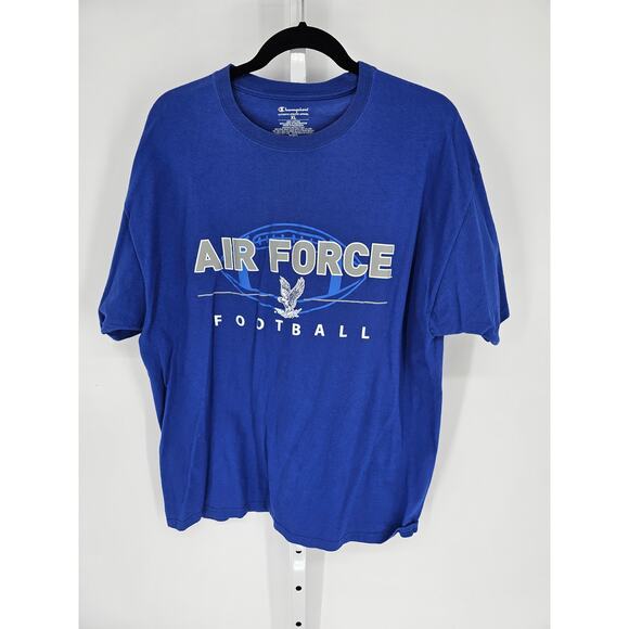 Champion Athletic Apparel Men's Blue Air Force Falcon Football T-Shirt Size XL - Picture 1 of 4